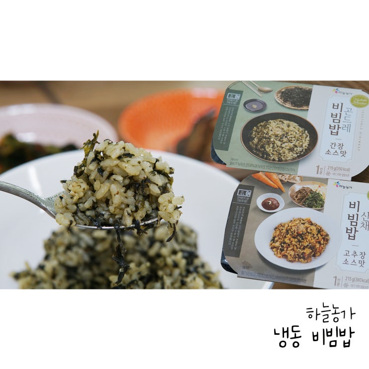  건강한 비빔밥 간단한 냉동 비빔밥 하늘농가 곤드레비빔밥