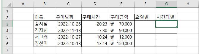  엑셀 요일 함수 어렵지 않아요!