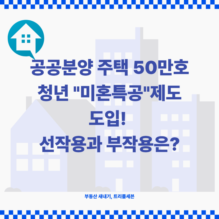  [뉴스] 공공분양주택 청년 미혼특공제도 도입! 선작용과 부작용에 대한 정리!