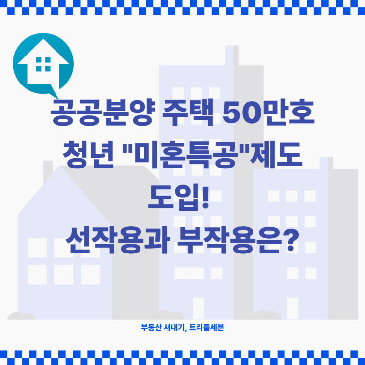 [뉴스] 공공분양주택 청년 미혼특공제도 도입! 선작용과 부작용에 대한 정리!