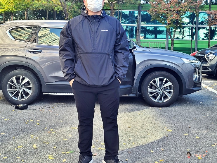  배러댄라이프 시그니처 퍼펙트 아노락 남자땀복 입고 운동하기