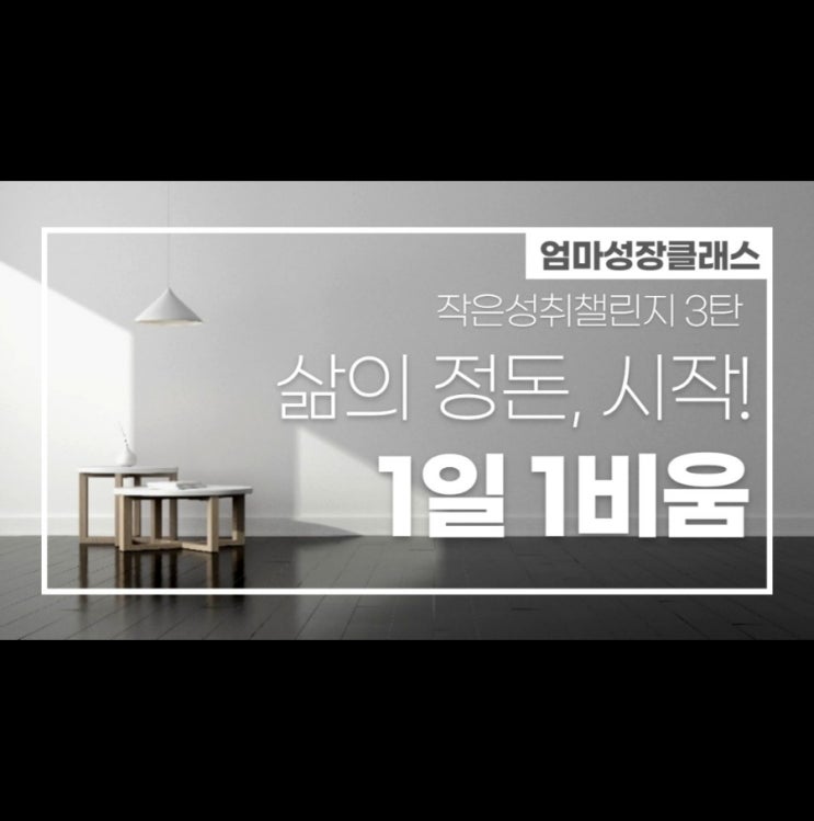  작은 성취 챌린지 3탄 - 1일 1비움 후기