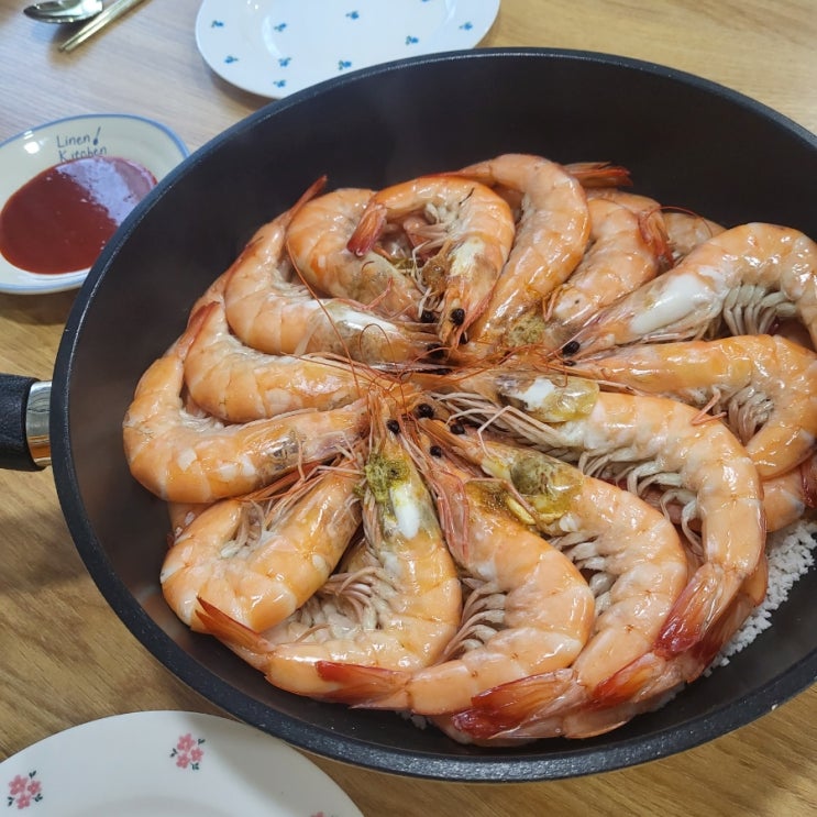  [쓰리고수산] 가을 제철 음식 왕새우 구매 후기
