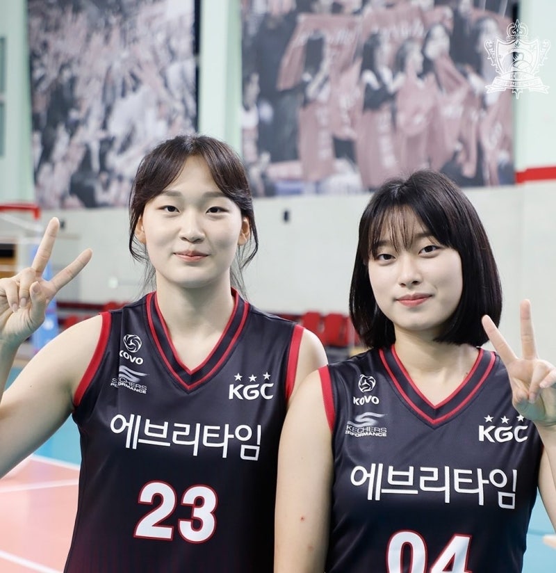 여자배구, KGC인삼공사프로배구단 신인 박은지와 최효서 선수 (세터와 리베로)