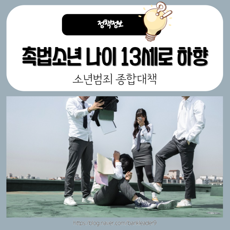  촉법소년 나이 13세로 하향 : 소년볌죄 종합대책