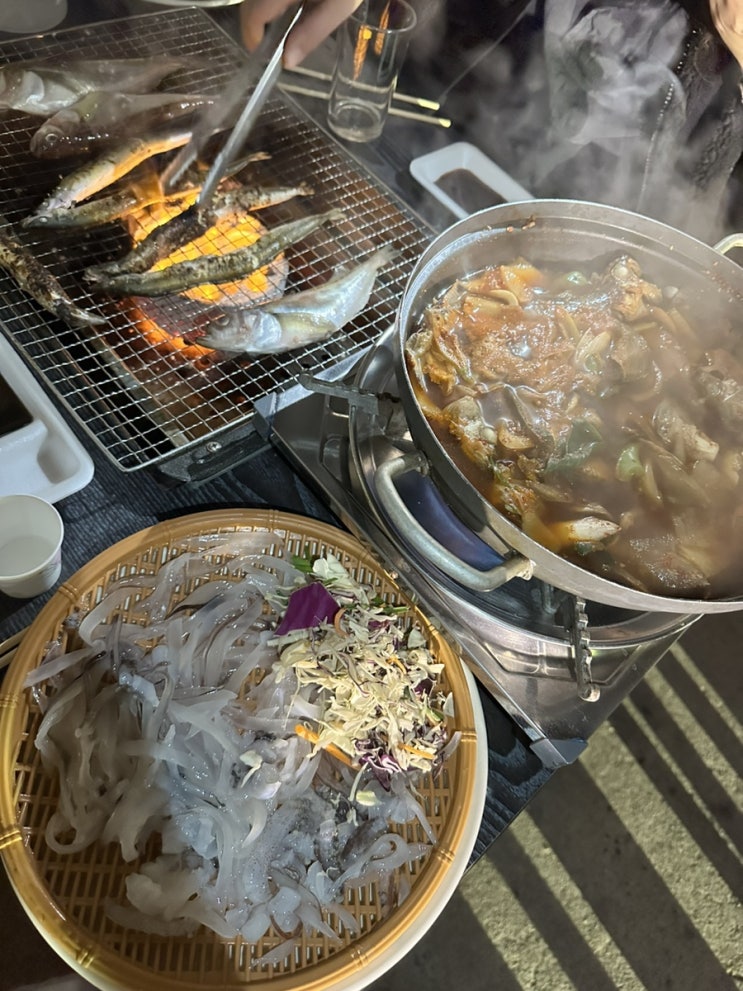  [속초] 동명항 오징어난전에서 즐기는 양미리축제,도루묵구이와 오징어회 맛집 한원호