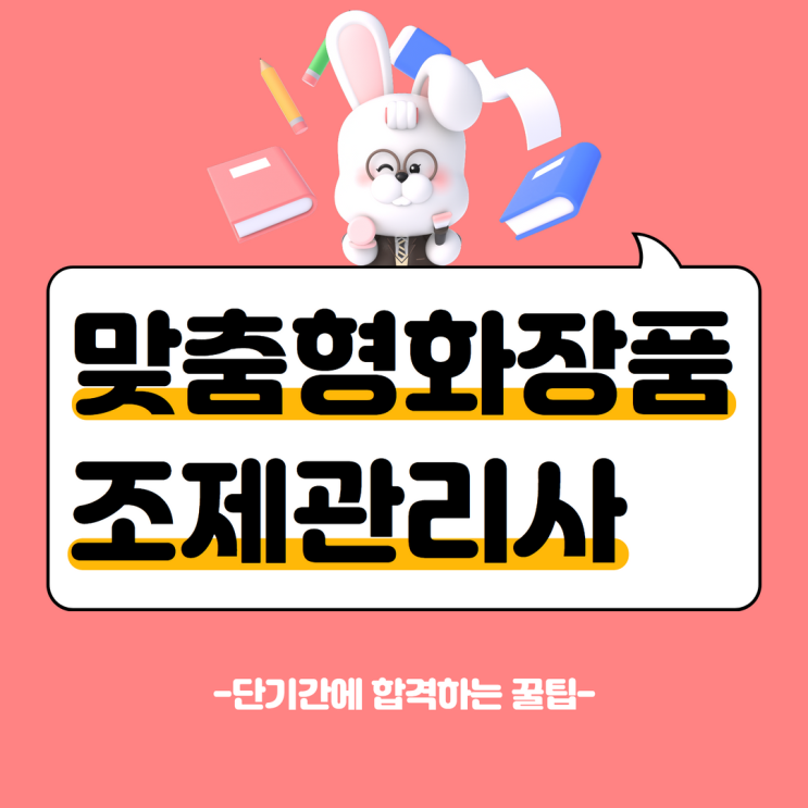 맞춤형 화장품 조제관리사 단기간에 합격하는 꿀팁 맞춤형 화장품 조제관리사 단기간에 합격하는 꿀팁