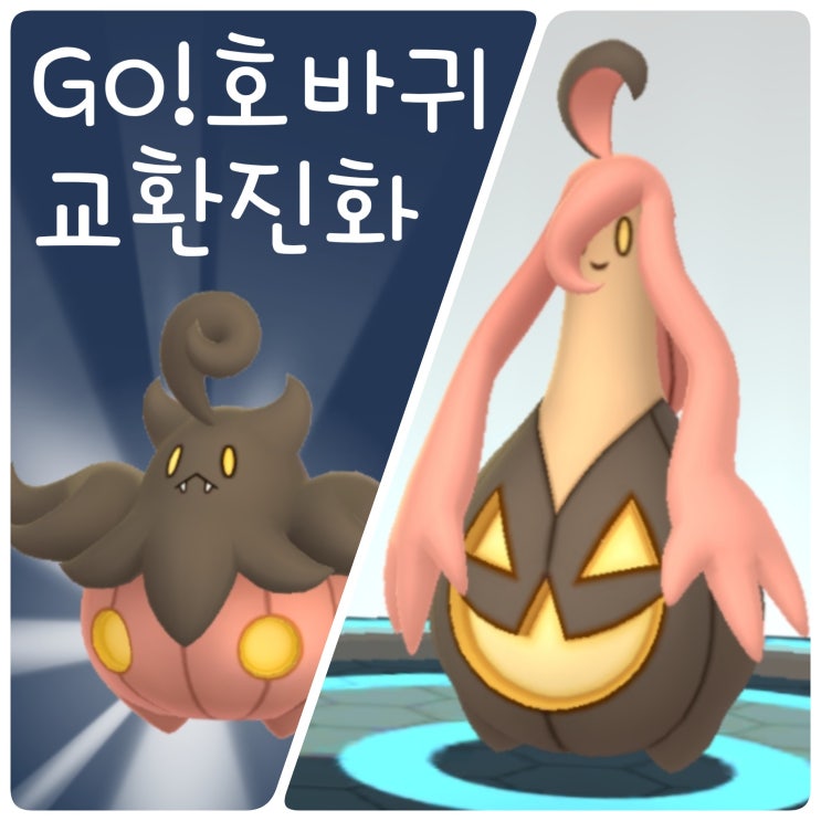  포켓몬고 교환 진화, 호바귀 진화 펌킨인 크기 사이즈 종류