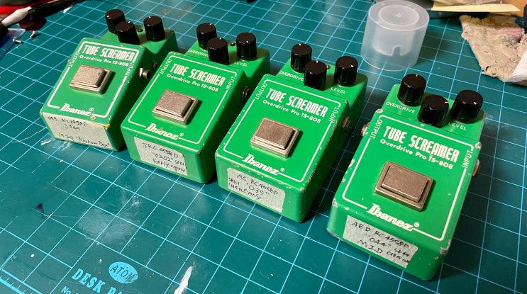  테리트로닉스 TS-808 & TS9 빈티지 업그레이드 모디(RC4558P 말레이시아, JRC4558D 등) Terrytronix TS808 & TS9 Vintage MOD