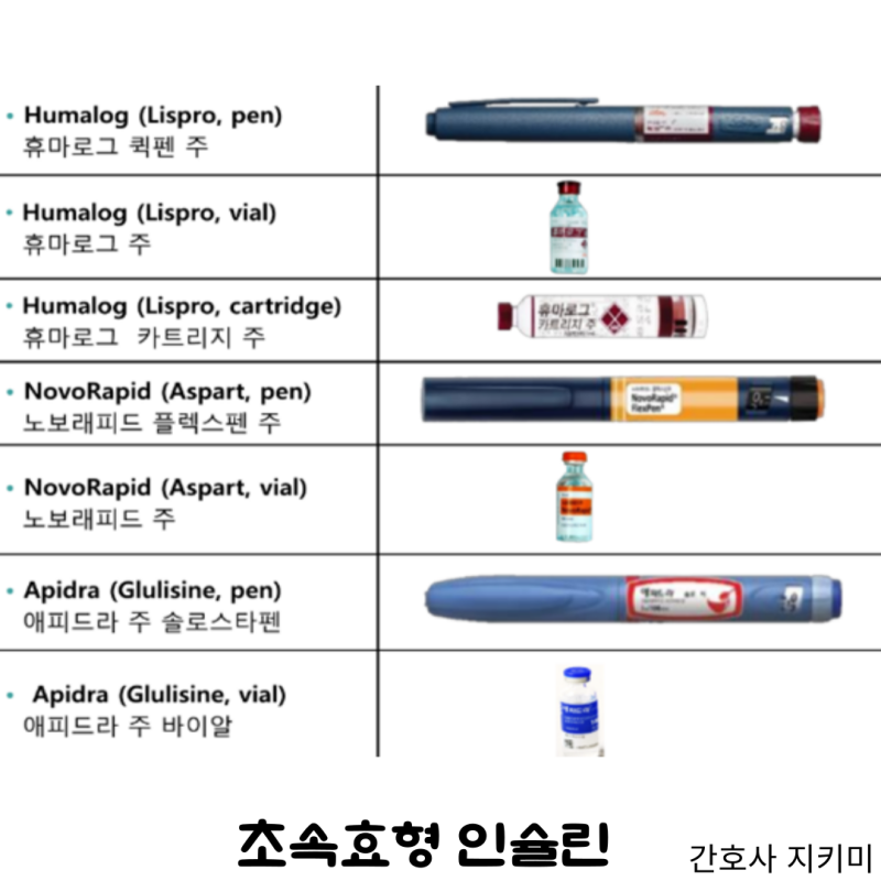 [간호사 tip] 당뇨병 인슐린 주사 종류 및 주사 요법, 속효성, 피하주사 방법 : 네이버 블로그