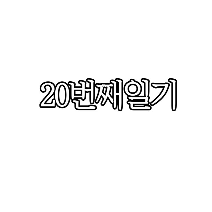  20번째일기