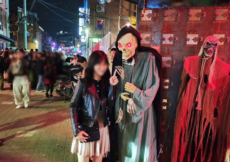  이태원 할로윈 사람 엄청 많아~![위치/분장가격/메인거리/주차]