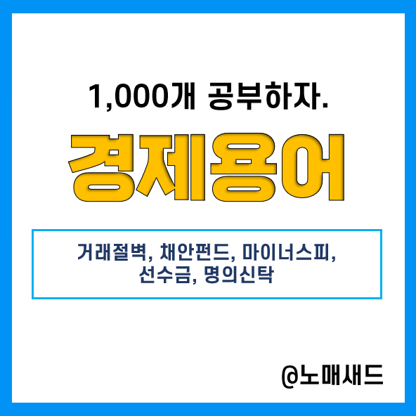 경제용어 :: 거래절벽, 채안펀드, 마이너스피, 선수금, 명의신탁 경제용어 :: 거래절벽, 채안펀드, 마이너스피, 선수금, 명의신탁