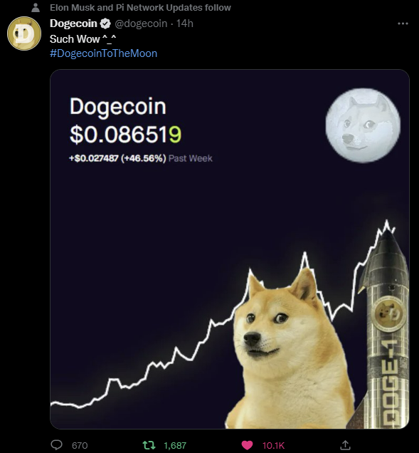 도지코인(DOGE) 투더문!! 가즈아! 머스크, 트위터 결제수단으로 채택 전망에 빅떡상중! 도지코인(DOGE) 투더문!! 가즈아! 머스크, 트위터 결제수단으로 채택 전망에 빅떡상중!