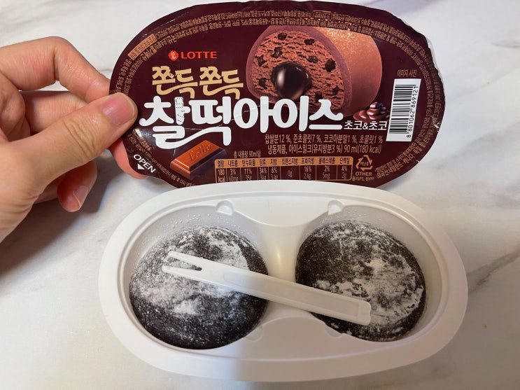 식감이 살아있는 아이스크림 쫀득쫀득 찰떡아이스 초코&초코와 탱글탱글바 리치