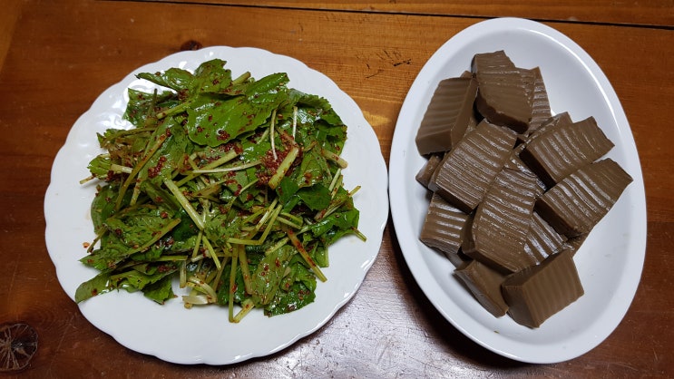  도토리묵과 시나난파  무침^^~