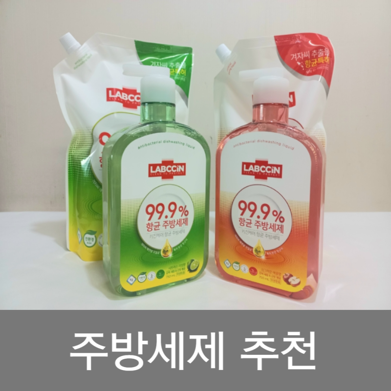 설거지 필수 아이템 랩신 키친케어 항균 주방세제 과일세척도 오케이