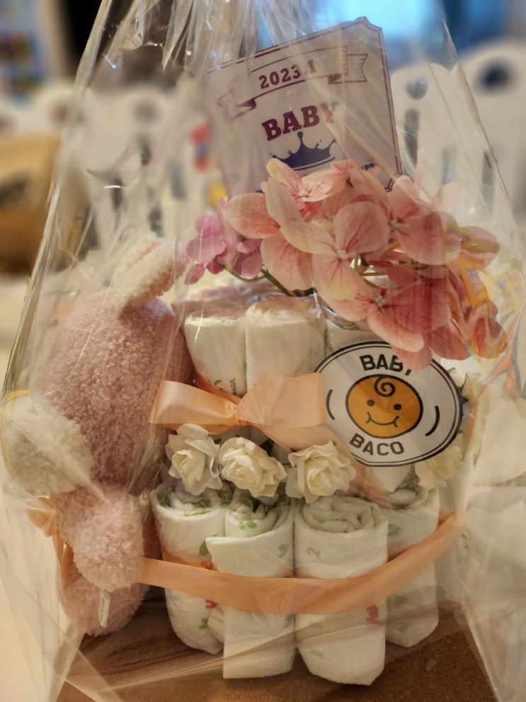  다이소 재료와 하기스 기저귀로, 기저귀 케이크 만들기 DIY