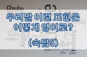  우리말 속담은 어떻게 영어로? (#5)