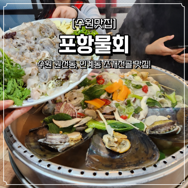  수원 조개전골 맛집 포항물회