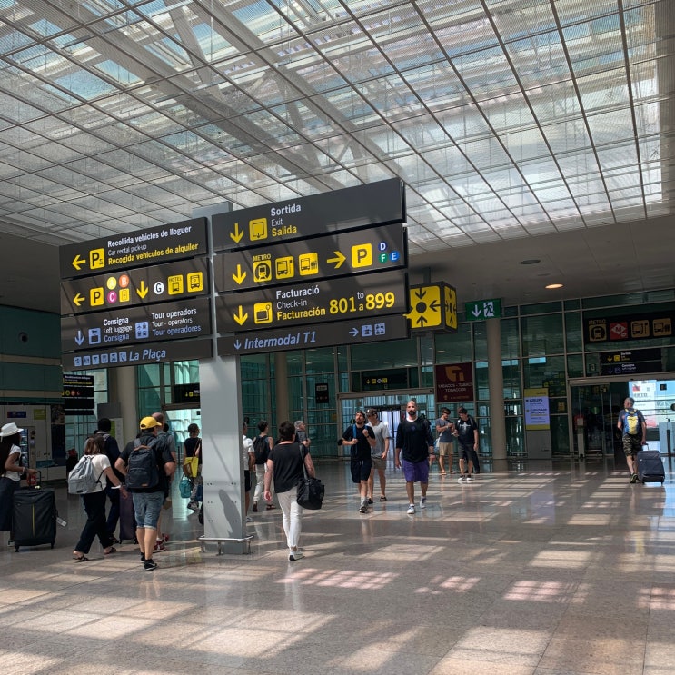  스페인여행, 바르셀로나공항 렌터카 픽업하는 곳 위치
