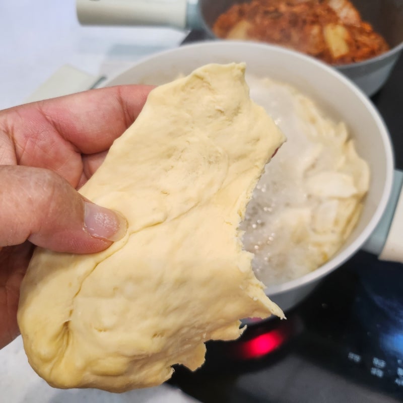 부침가루 수제비 반죽 만들기
