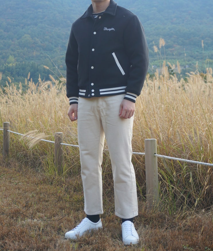  남자 바시티 & 스타디움 자켓 랭글러 wrangler 남자 데일리룩 패션으로 선택