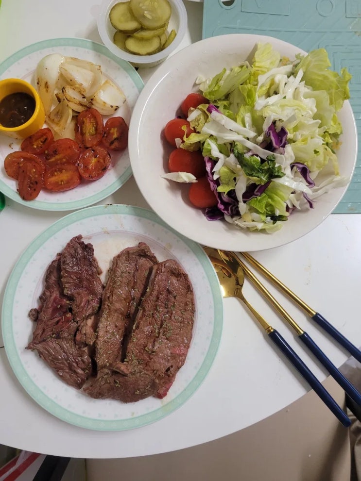  푸드장 프리미엄 구이 선물세트 1.15kg 부채살 살치살 토시살 척아이롤 스테이크