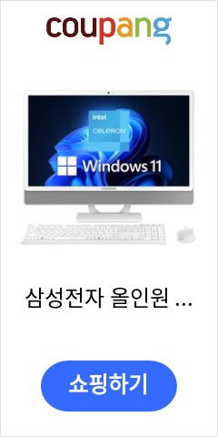 삼성전자 올인원 일체형 PC 프로스트 화이트 DM530ADA-L15AH (셀러론-6305 60.5cm WIN11 RAM 4GB SSD 128GB), WIN11, 4GB, 128GB