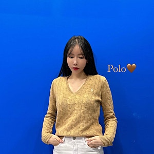 폴로브이넥니트 / 폴로긴팔니트 / 여자폴로니트리뷰 / 폴로브이넥니트 베이지XS
