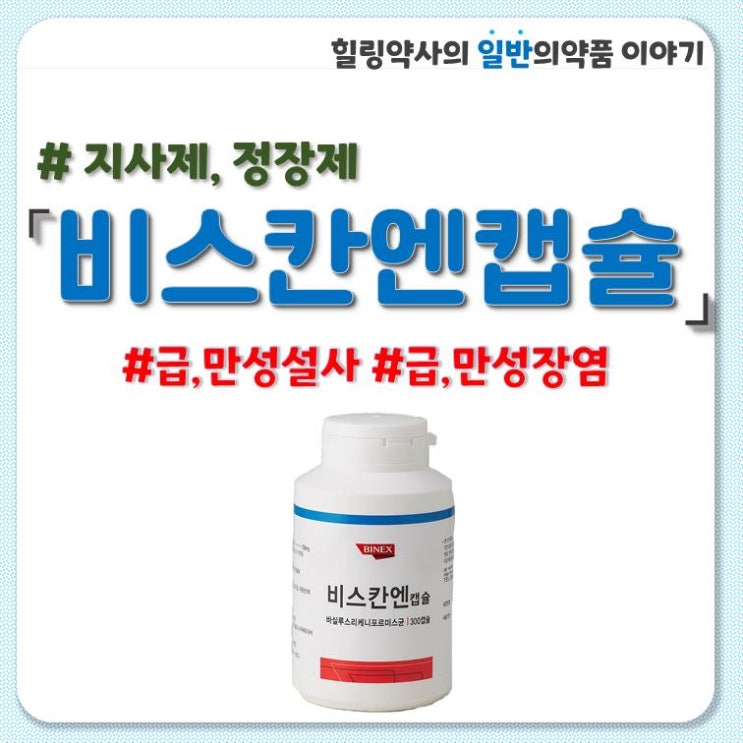 [비스칸엔캡슐]비스칸엔산 지사제 정장제 프로바이오틱스 유산균 복용법 효능 부작용 주의사항