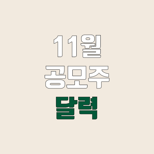 11월 공모주 청약 달력, IPO일정 (티티앤씨알오, 유성에프앤씨, 티쓰리엔터테인먼트, 유비온, 티에프이, 제이오, 엔젯, 바이오노트, 밀리의 서재, 인벤티지랩, 펨트론)