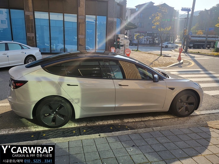 화성 동탄치동천로 / 랩핑 / 자동차 전체랩핑 / 테슬라 / 모델3