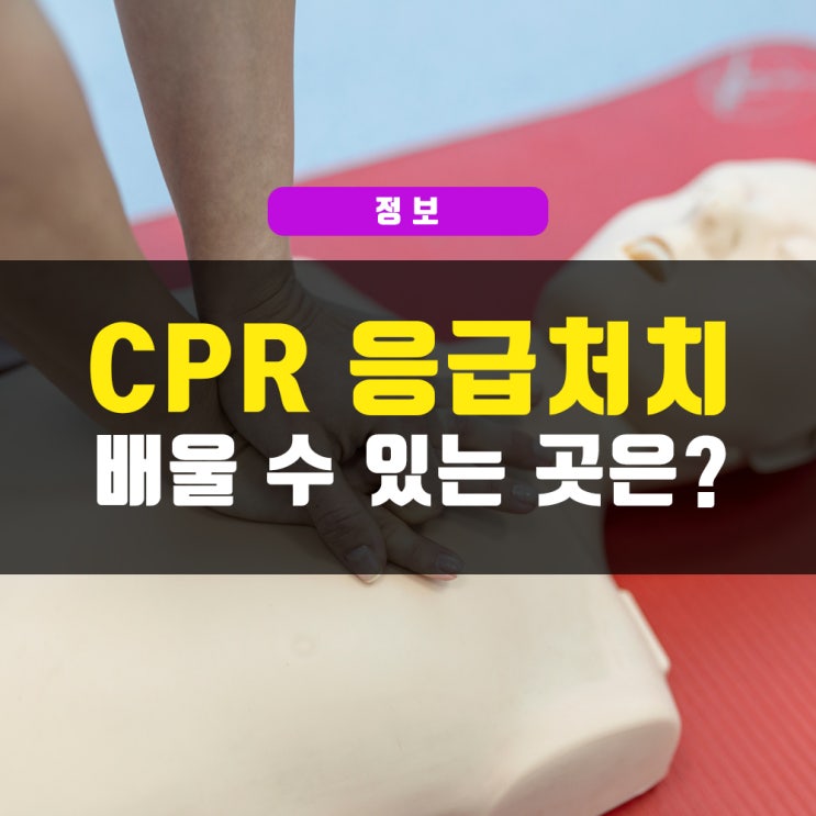 심폐소생술(CPR) 교육받는 곳