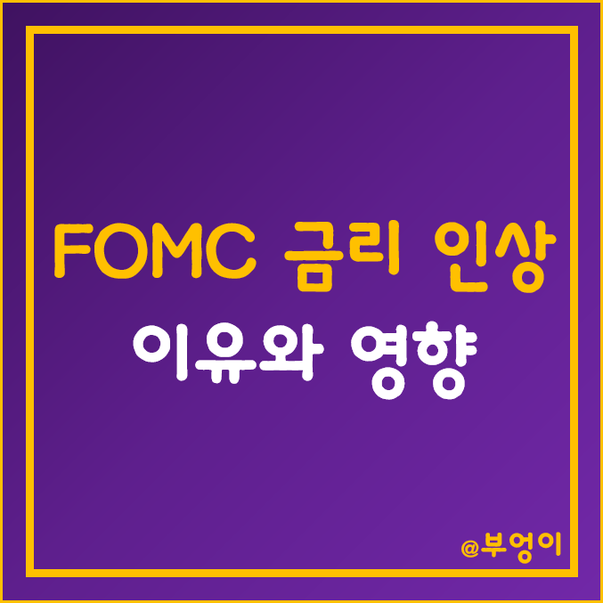 미국 연준 FOMC 기준 금리 인상 이유 및 영향 미국 연준 FOMC 기준 금리 인상 이유 및 영향