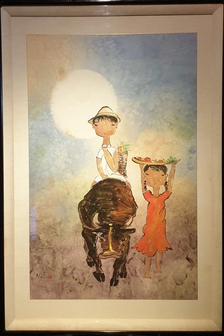  [이지훈/그림] 한국미술협회 자문위원 이지훈 화백 작품(액자 62.5×91.5cm)