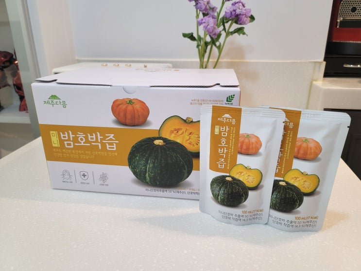 붓기제거 맛있는호박즙 제주다믐 미니밤호박즙
