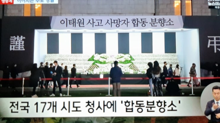 '이태원 압사 참사' 서울광장 합동분향소에도 애도 행렬... 