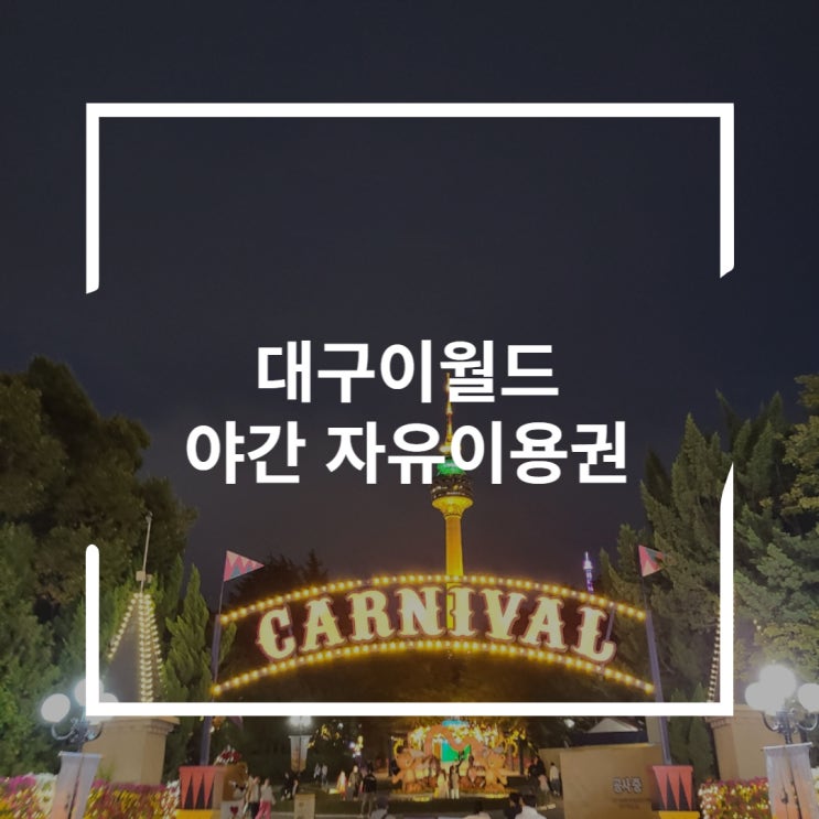  이월드야간 자유이용권으로 놀이기구 타기