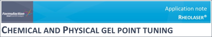 점탄성(RHEOLOGY) 분석기 -  Chemical and physical gel point tuning