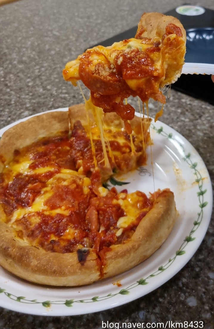  고메 시카고피자 페퍼로니 토마토 구입후기/집에서 시카고피자/고메피자 추천