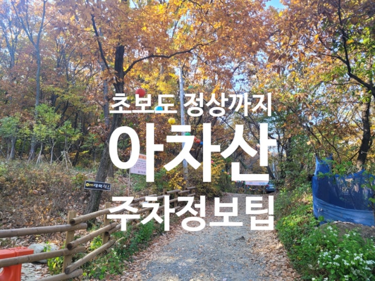  [11월 아차산 가을 단풍] 아이와 함께한 등산 초보 OK! (주차 팁)