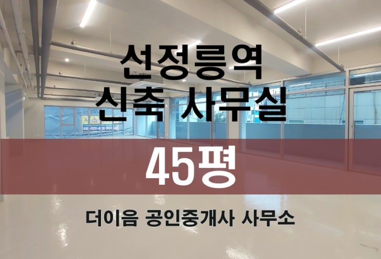  논현동 사무실 임대 40평대, 선정릉역 신축 사무실 연층 100평대