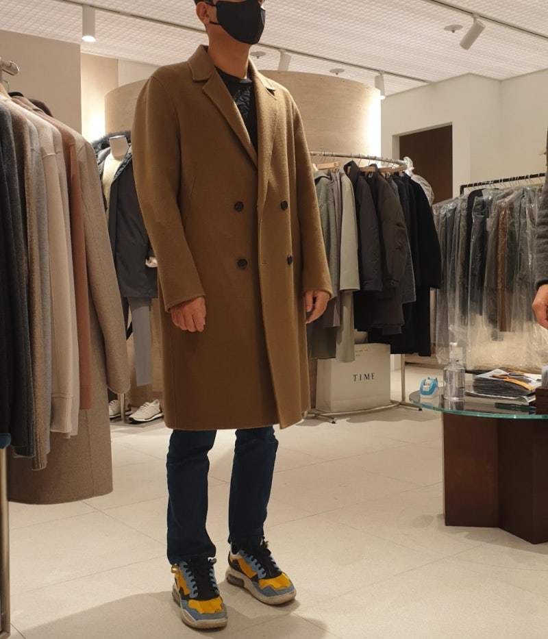 [양품생활] 타임옴므 캐시미어 블렌드 더블 코트