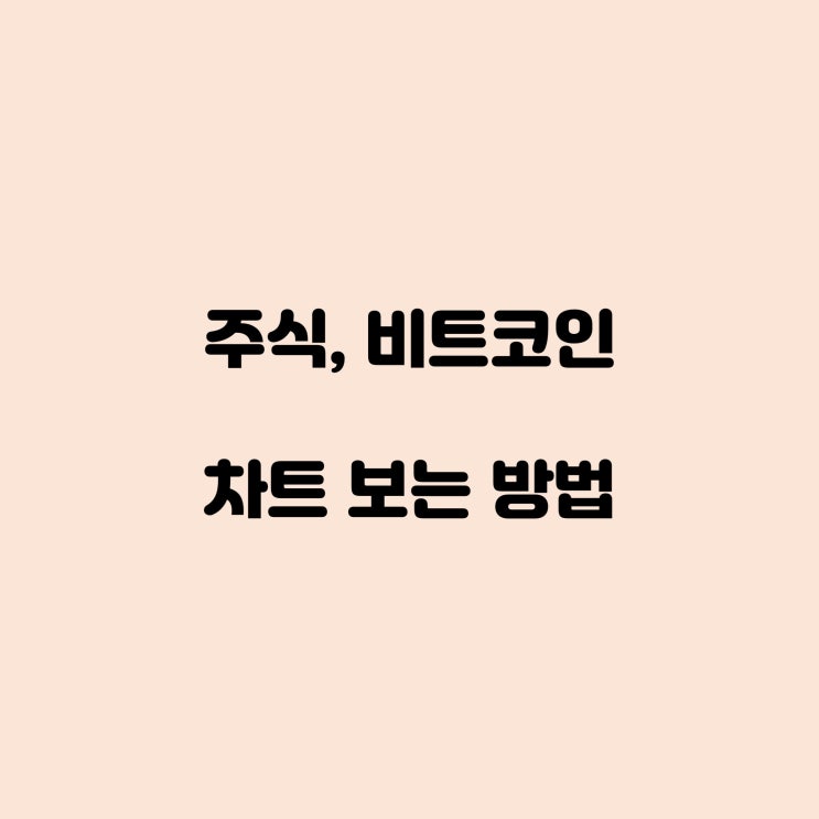  제4화. 주식, 비트코인 차트 보는 방법