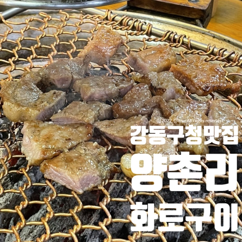 강동구청역맛집 | 화로숯불로 구워주는 돼지갈비 맛집 |양촌리 화로구이 풍납점