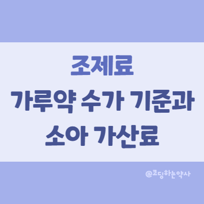  약국 조제료 기준 - 가루약 수가와 소아 가산료 (건강보험요양급여비용 pdf 파일 첨부)