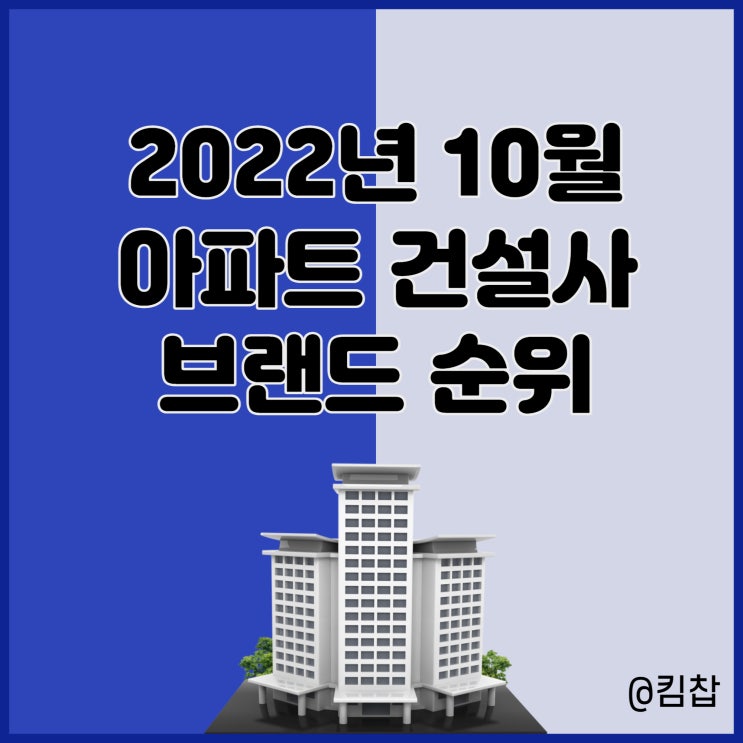  2022년 10월 국내 아파트 건설사, 하이엔드 아파트 브랜드 순위