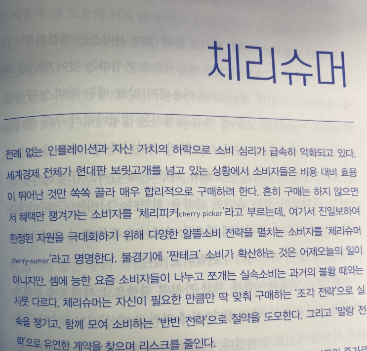 체리슈머(체리피커,소비),트렌드 코리아 2023