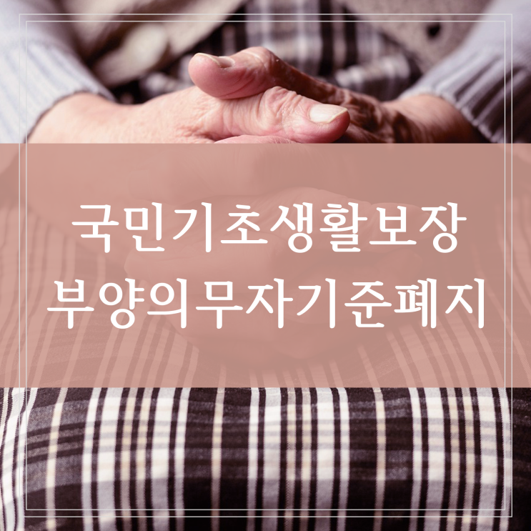  국민기초생활보장제도 부양의무자 기준 폐지 제외되는 경우는?